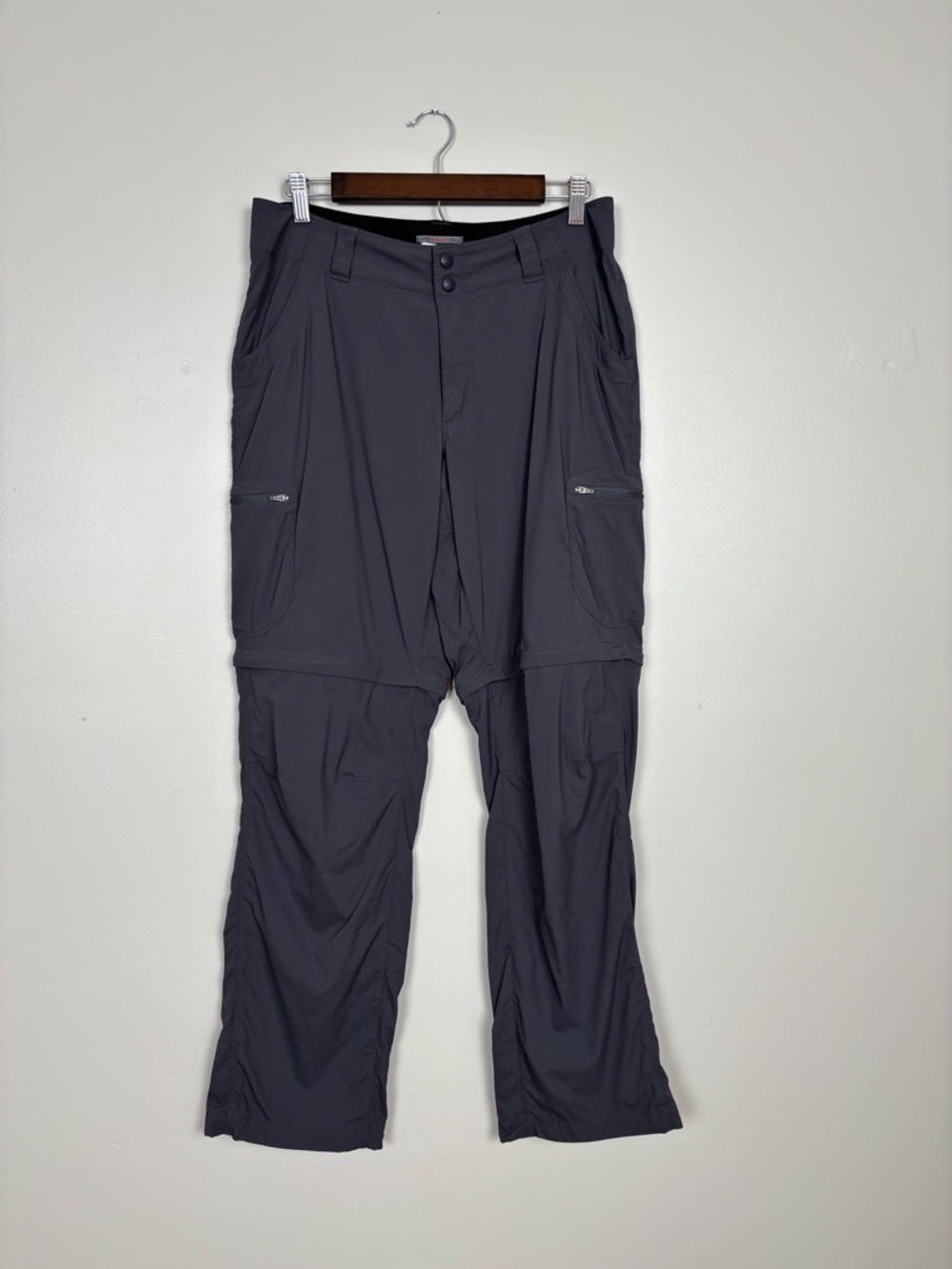 LL Bean Womens‎ Vista Trekking Mid Rise Straight Leg Zip Off Pants in Grey Sz 10
